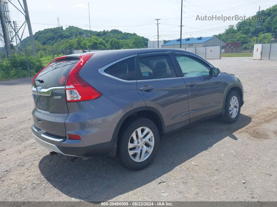 2015 Honda Cr-v Ex Gray vin: 2HKRM4H55FH654667