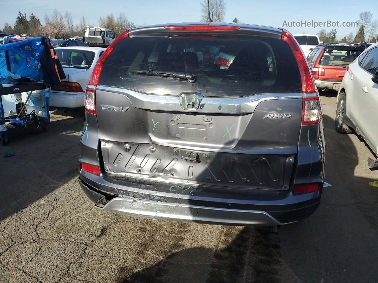 2016 Honda Cr-v Ex Gray vin: 2HKRM4H55GH612159