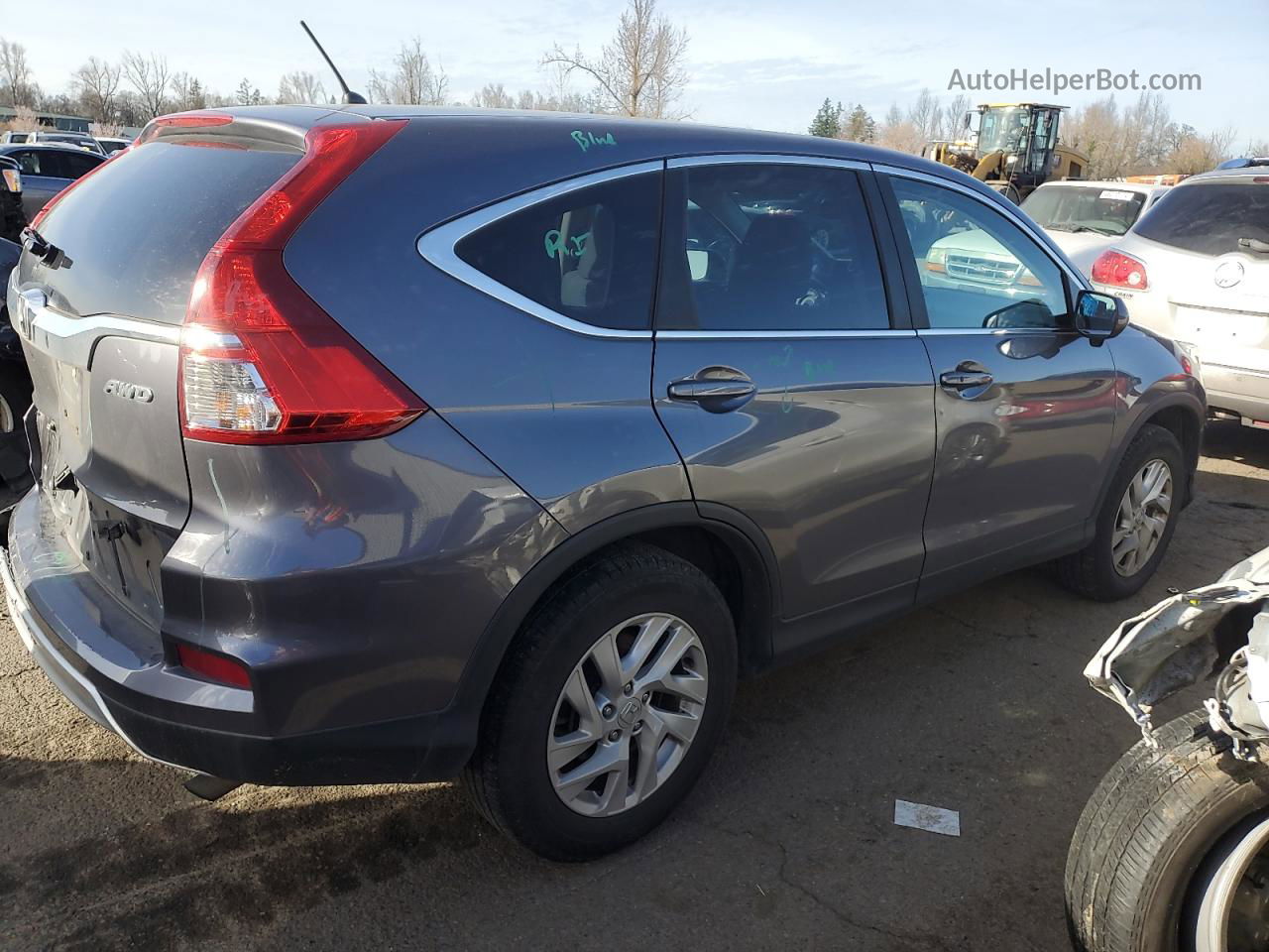 2016 Honda Cr-v Ex Gray vin: 2HKRM4H55GH612159