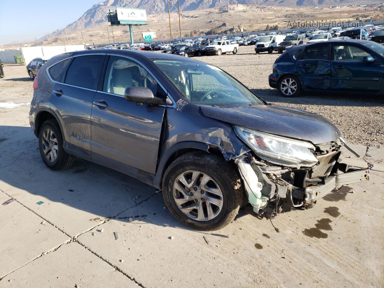 2016 Honda Cr-v Ex Gray vin: 2HKRM4H55GH656145