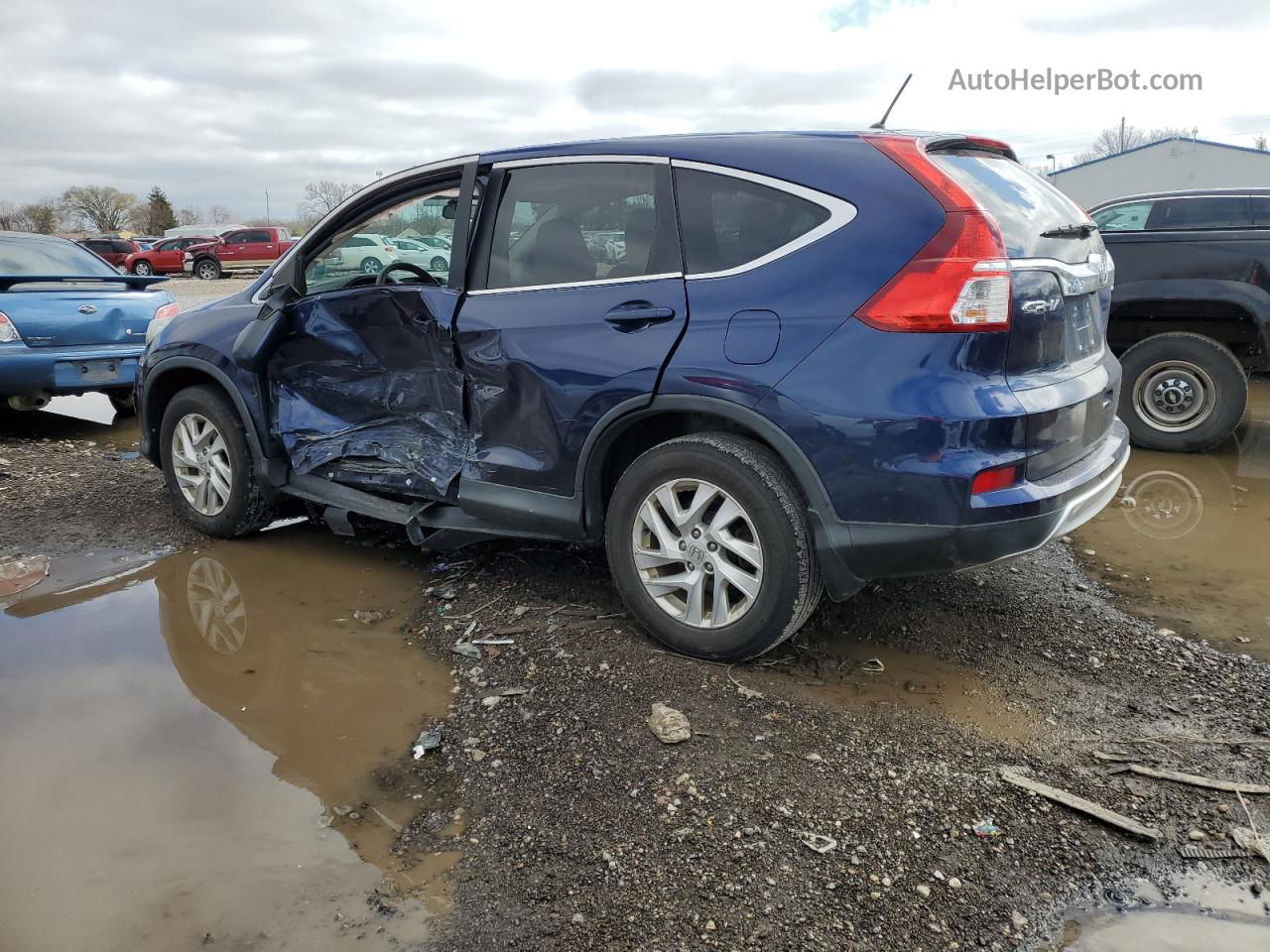 2016 Honda Cr-v Ex Синий vin: 2HKRM4H55GH666500