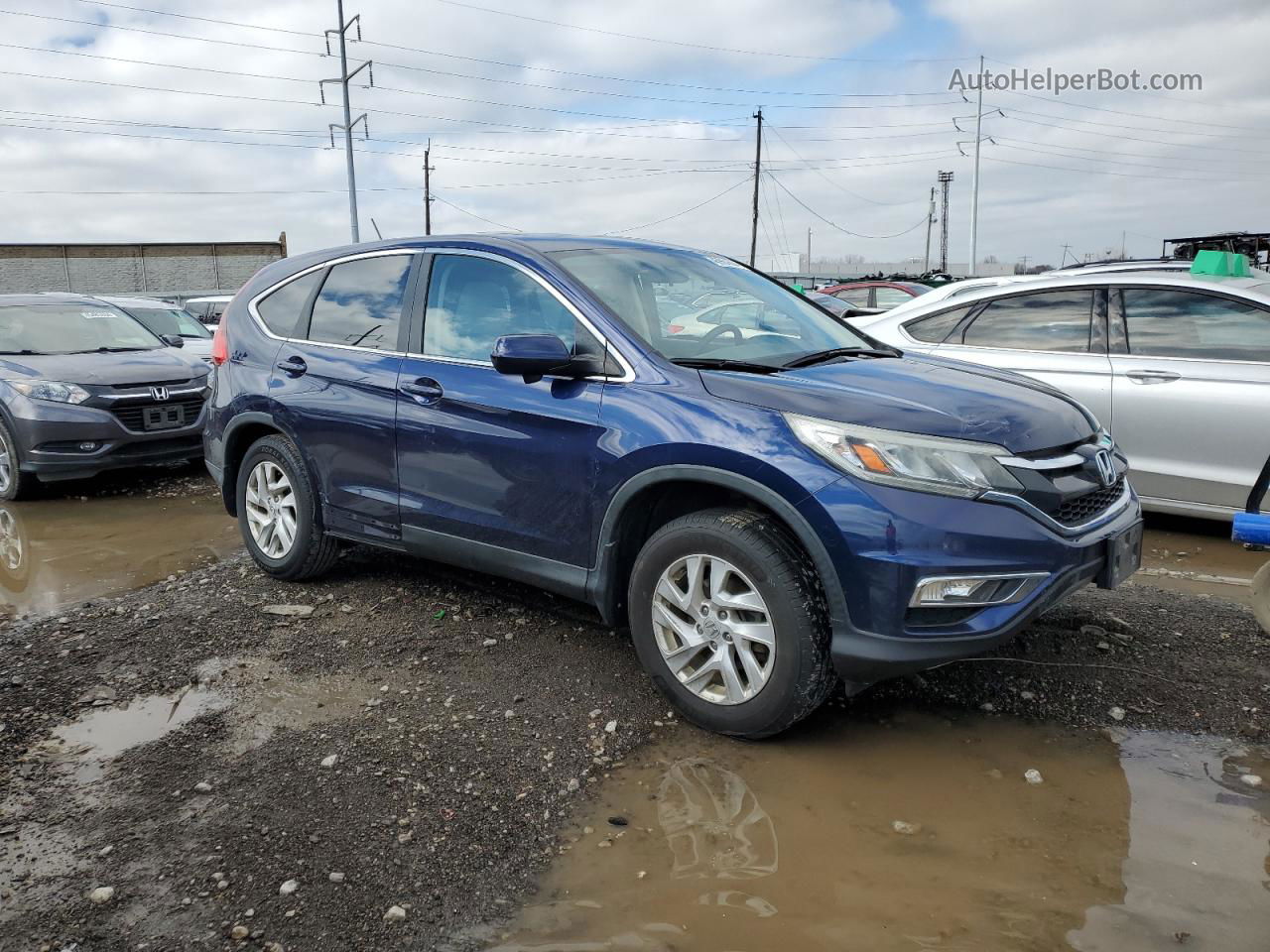 2016 Honda Cr-v Ex Blue vin: 2HKRM4H55GH666500