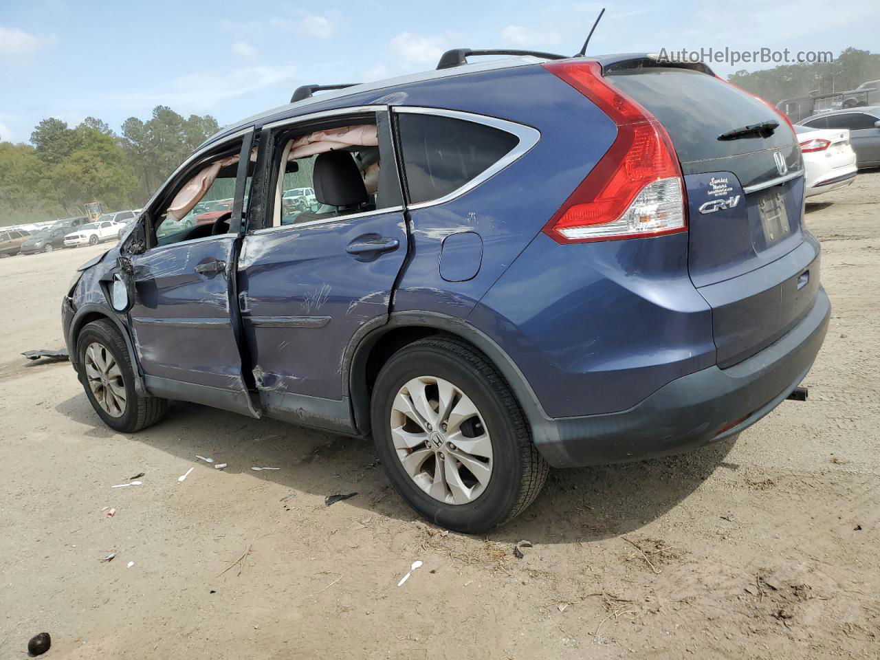 2013 Honda Cr-v Ex Blue vin: 2HKRM4H56DH648504