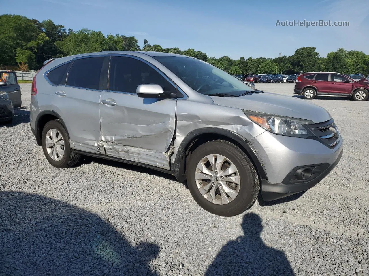 2013 Honda Cr-v Ex Silver vin: 2HKRM4H57DH664064