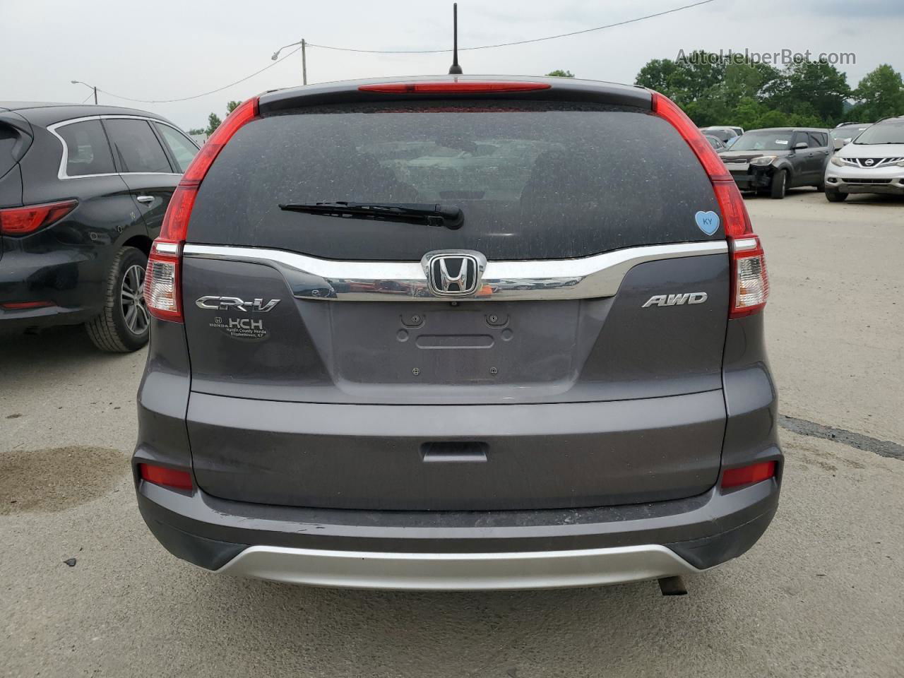 2016 Honda Cr-v Ex Gray vin: 2HKRM4H57GH704373