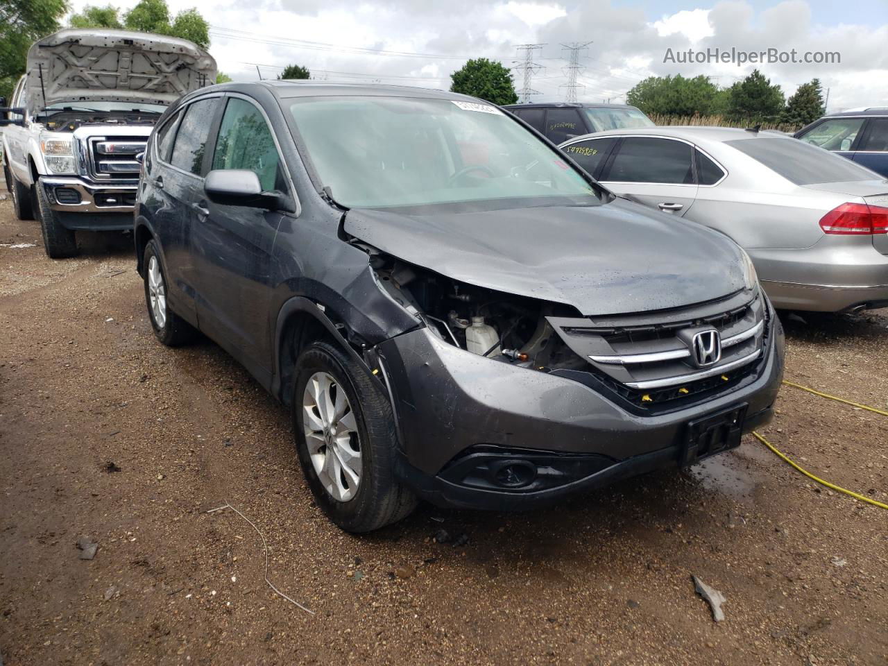 2013 Honda Cr-v Ex Gray vin: 2HKRM4H58DH613639