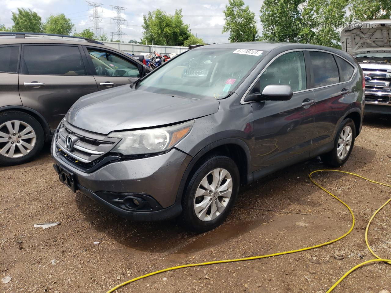 2013 Honda Cr-v Ex Gray vin: 2HKRM4H58DH613639