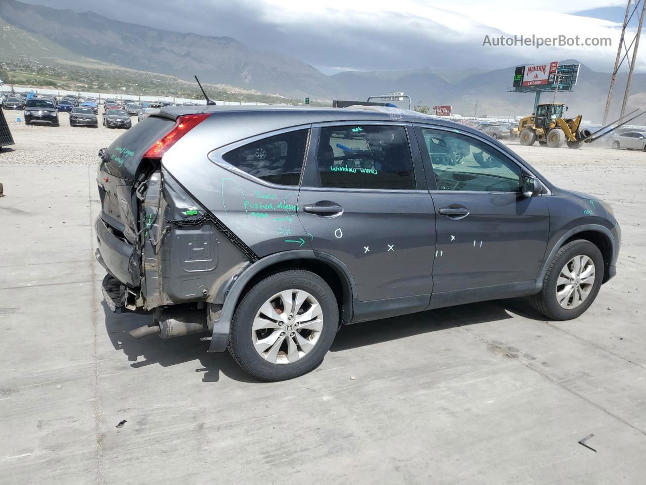 2013 Honda Cr-v Ex Gray vin: 2HKRM4H59DH618428