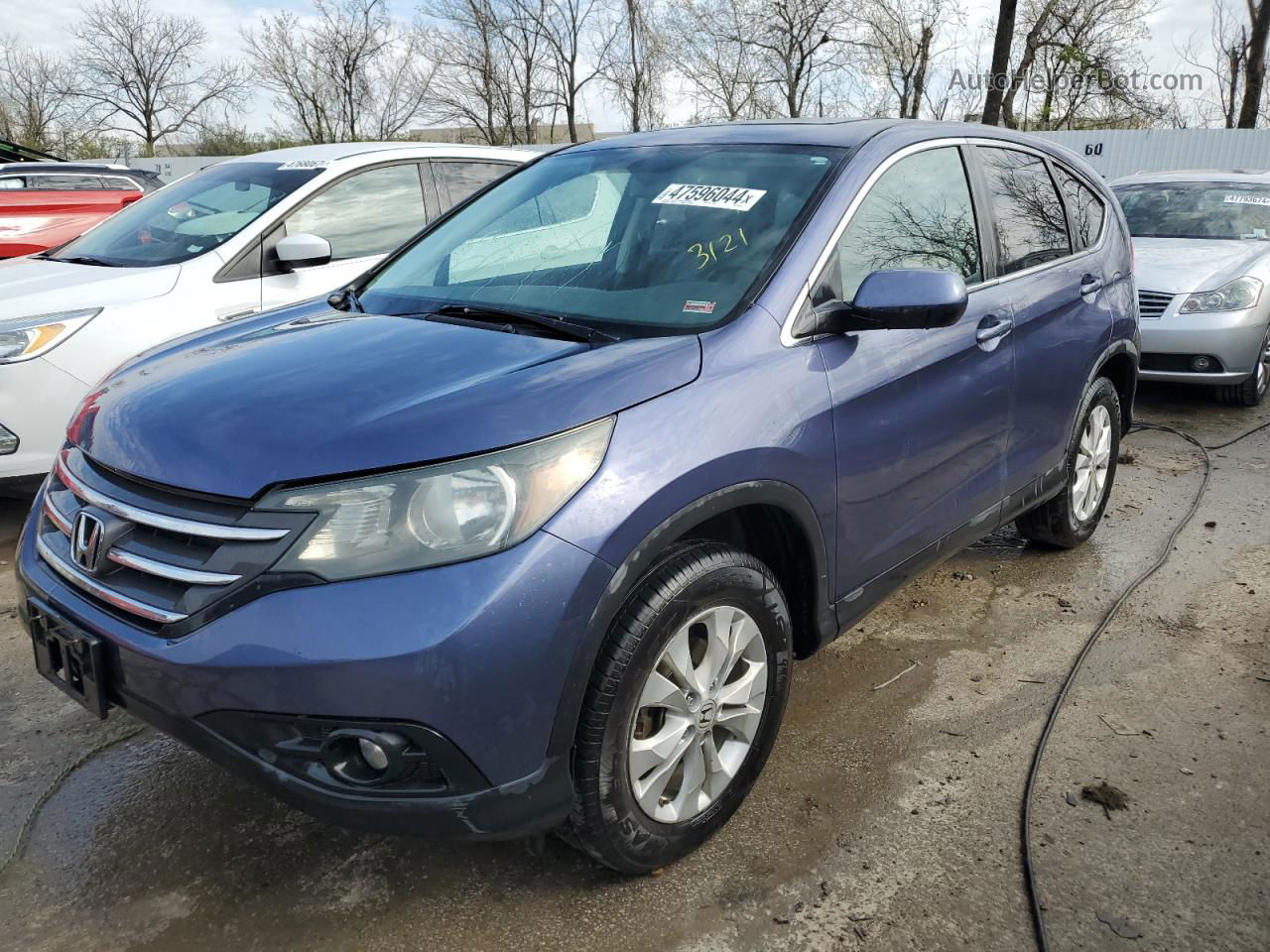 2013 Honda Cr-v Ex Blue vin: 2HKRM4H59DH634855