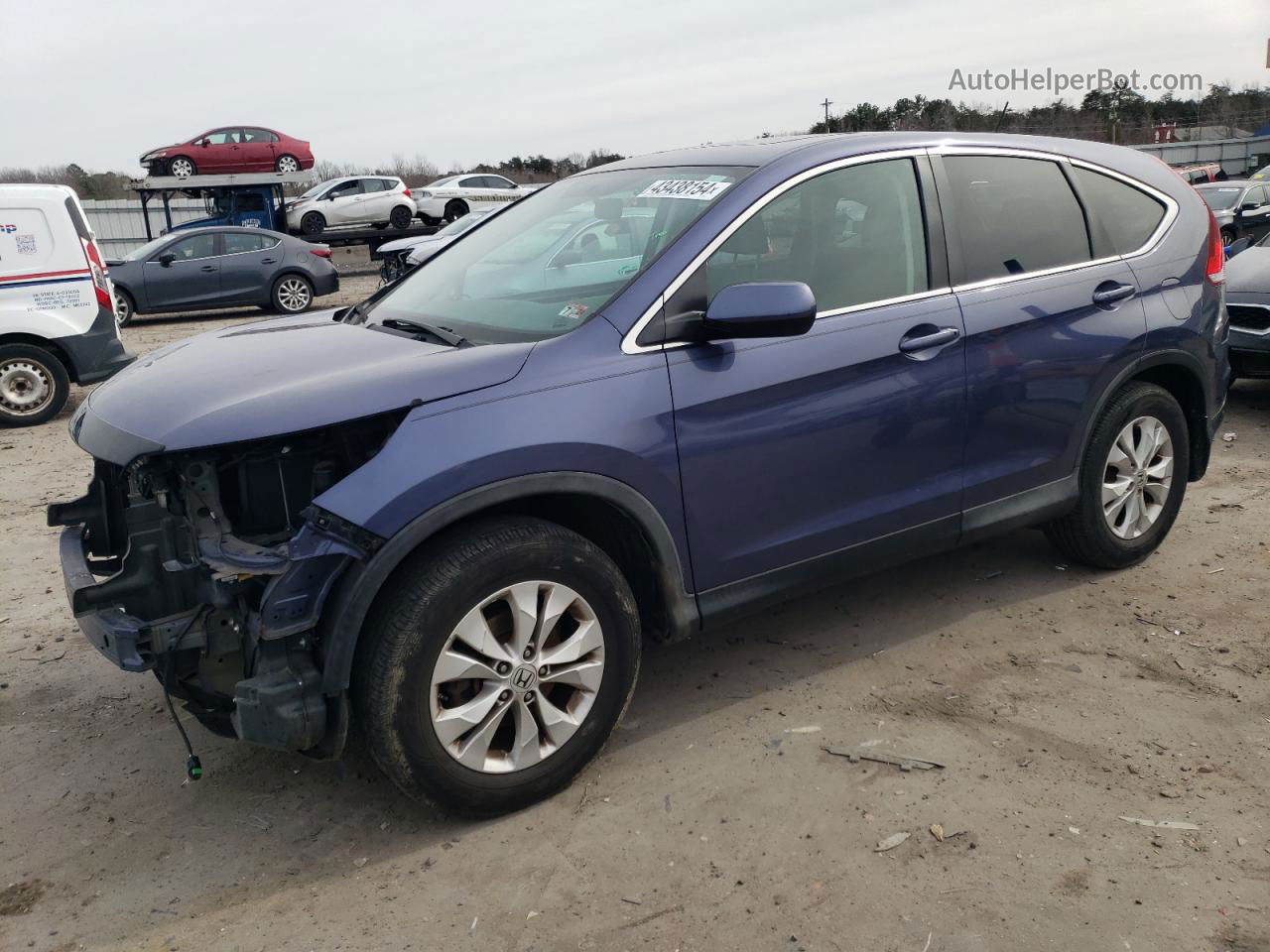 2013 Honda Cr-v Ex Blue vin: 2HKRM4H59DH662512