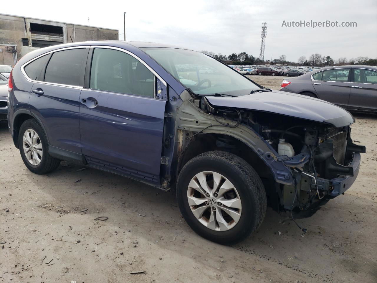 2013 Honda Cr-v Ex Blue vin: 2HKRM4H59DH662512