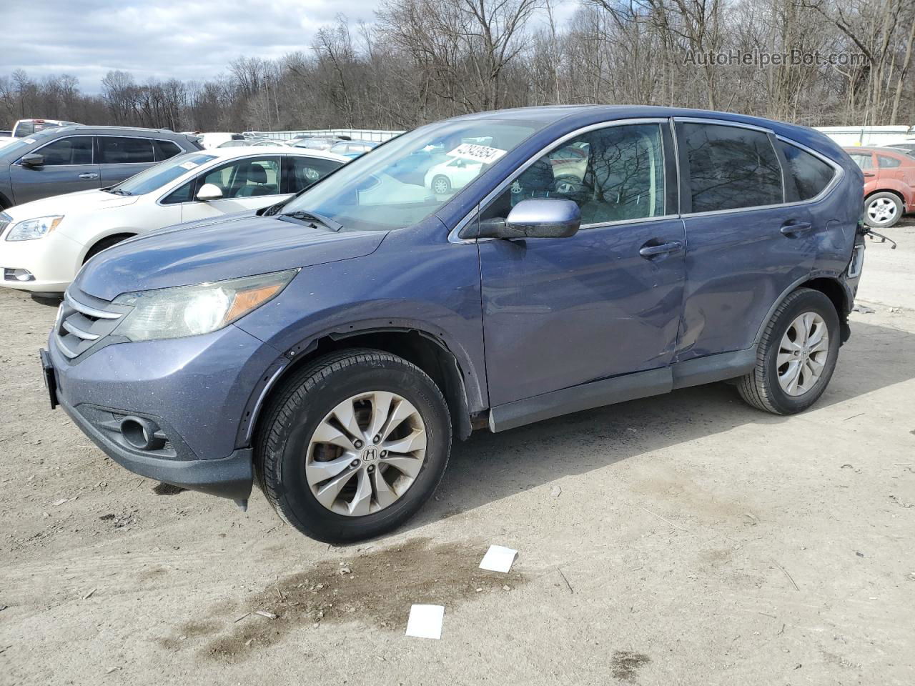 2013 Honda Cr-v Ex Blue vin: 2HKRM4H59DH672912