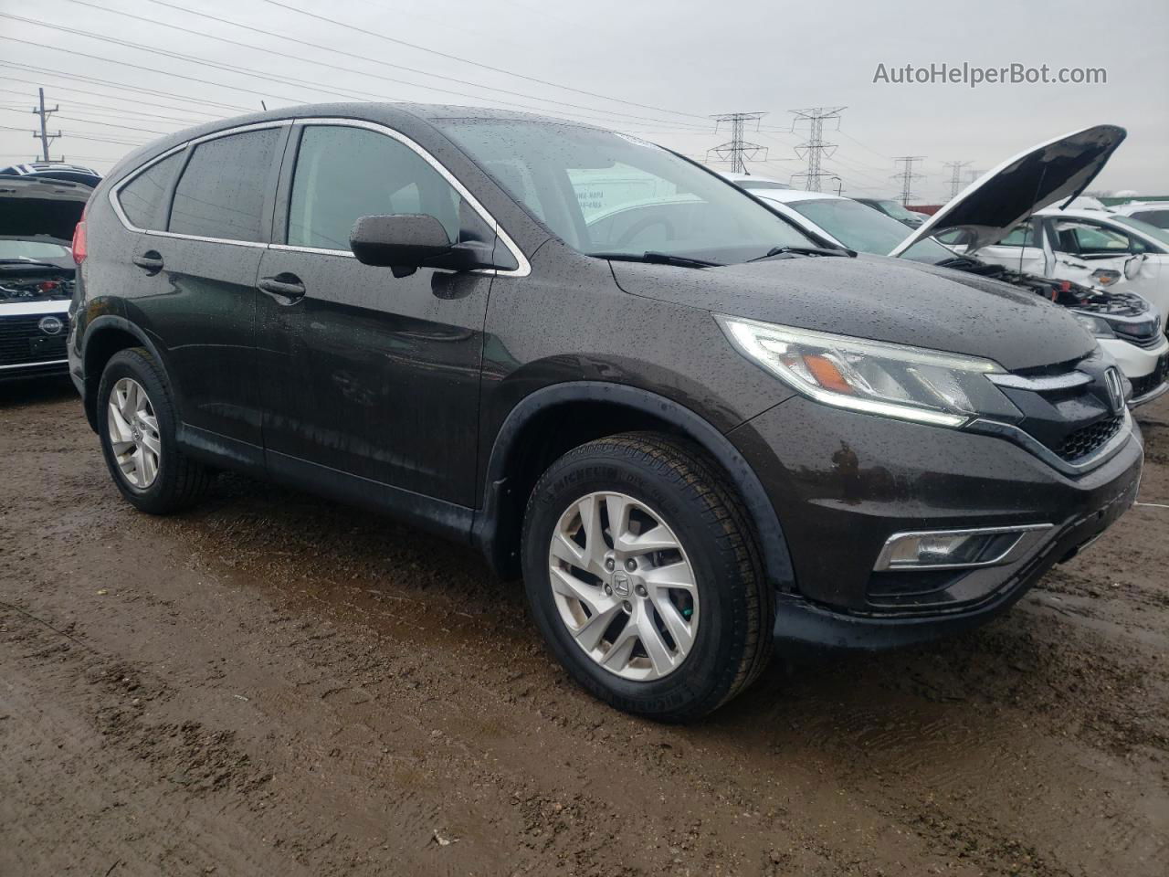 2015 Honda Cr-v Ex Черный vin: 2HKRM4H59FH609456