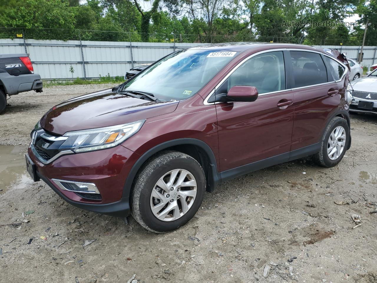 2015 Honda Cr-v Ex Бордовый vin: 2HKRM4H59FH642358