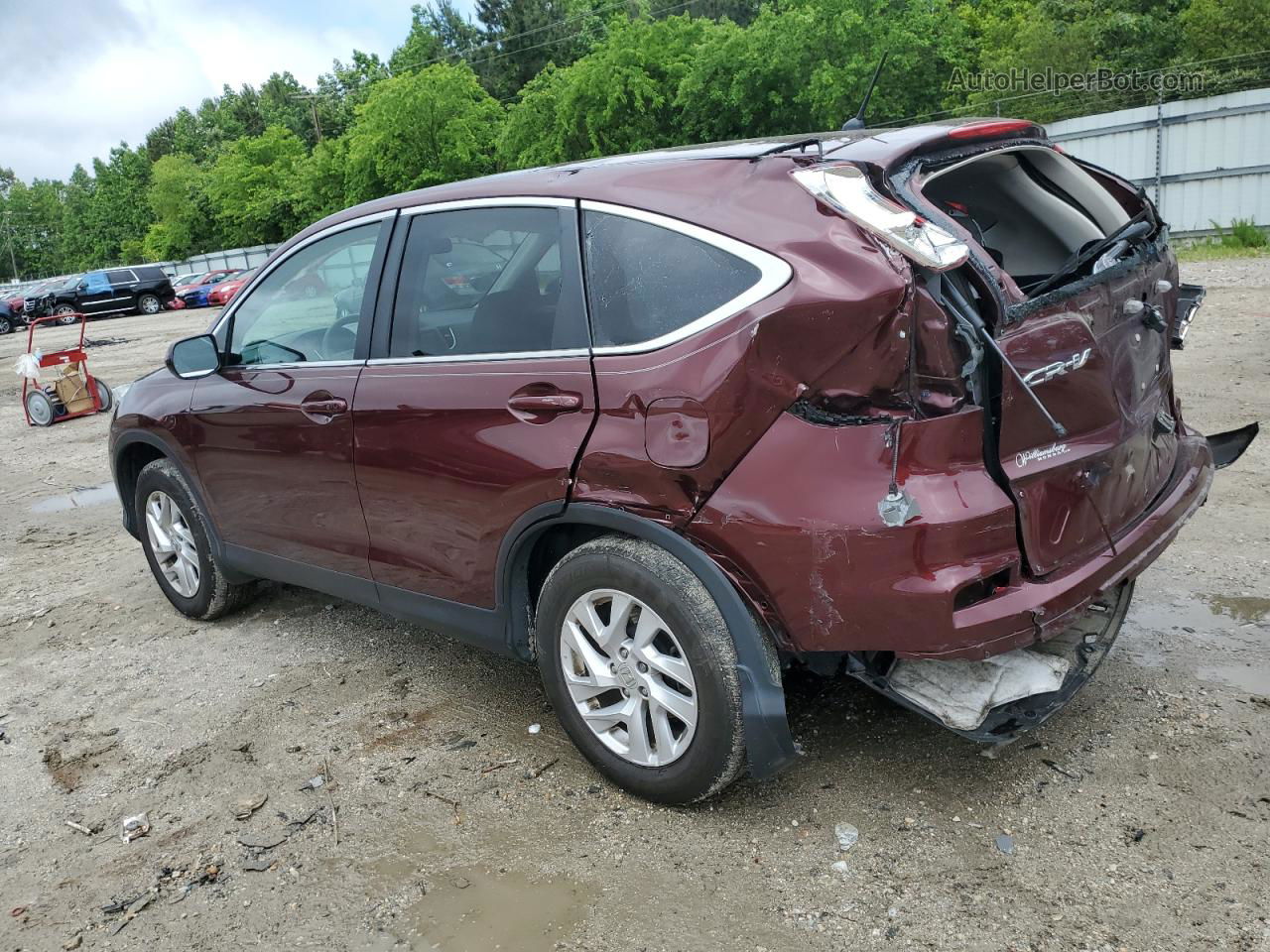 2015 Honda Cr-v Ex Burgundy vin: 2HKRM4H59FH642358