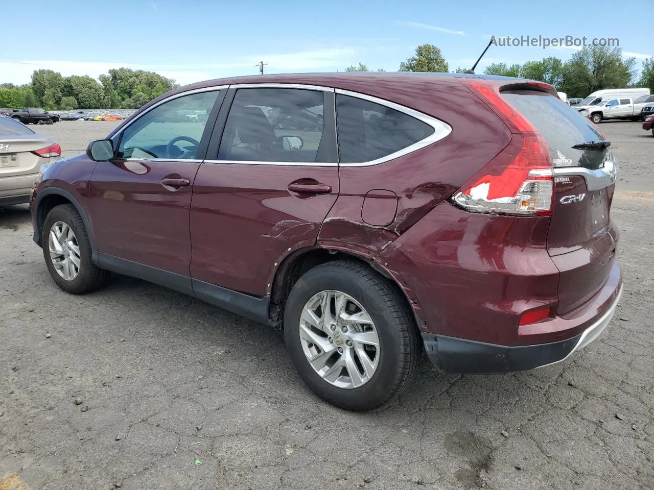 2016 Honda Cr-v Ex Burgundy vin: 2HKRM4H5XGH726920