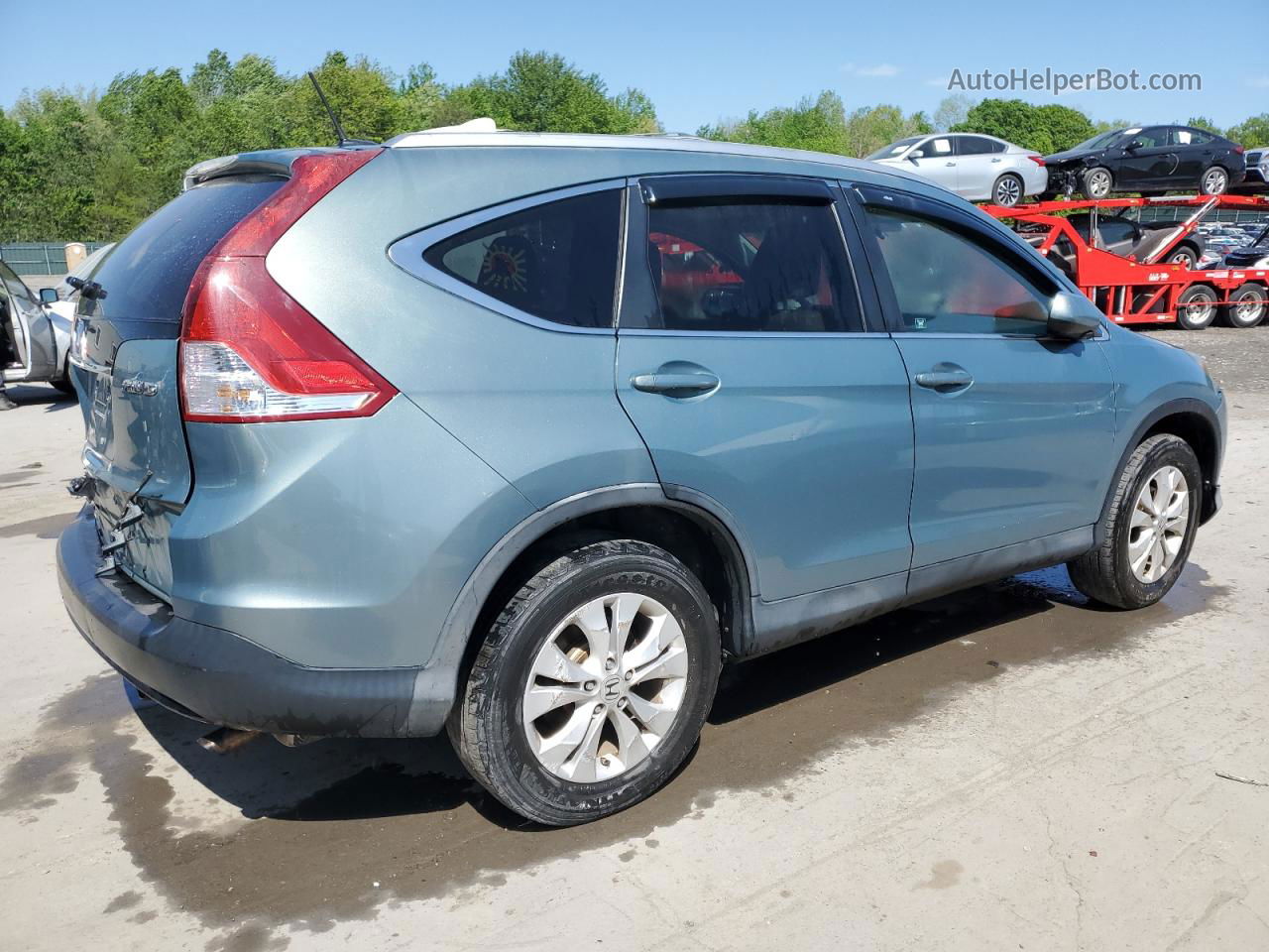 2012 Honda Cr-v Exl Бирюзовый vin: 2HKRM4H70CH601873