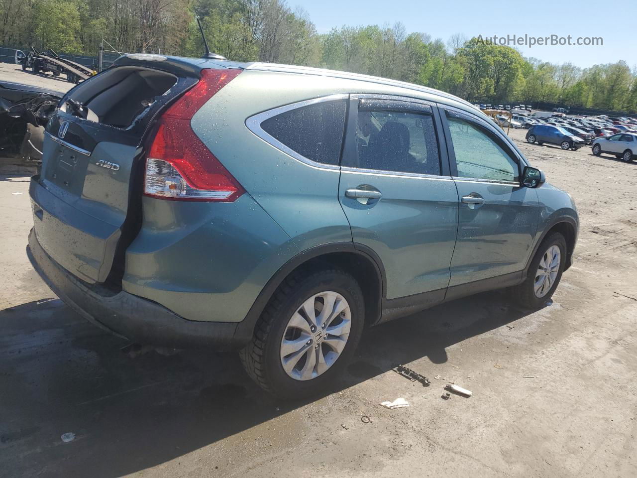 2012 Honda Cr-v Exl Green vin: 2HKRM4H70CH630788