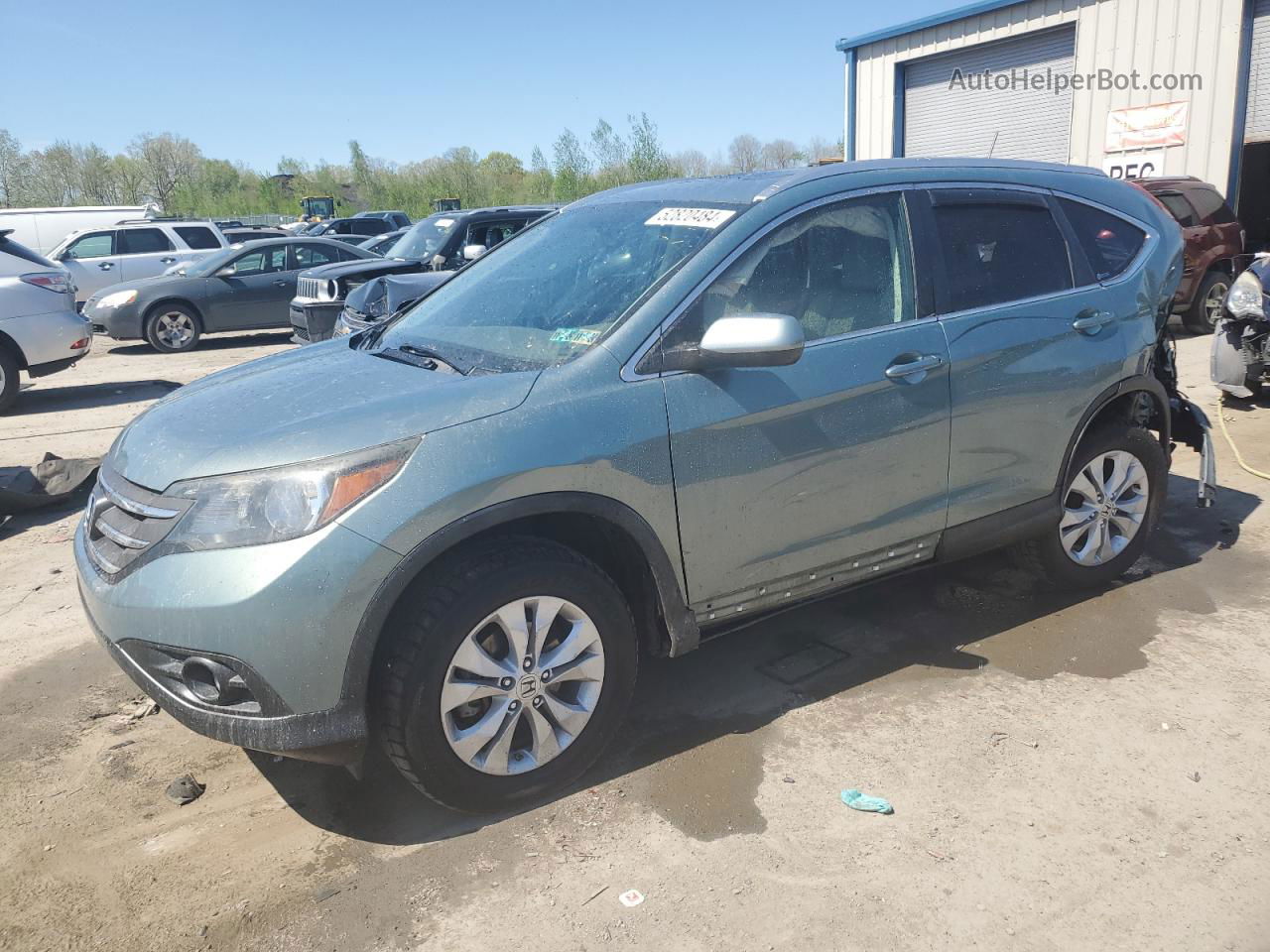 2012 Honda Cr-v Exl Green vin: 2HKRM4H70CH630788