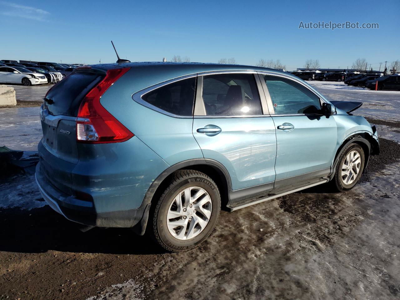 2015 Honda Cr-v Exl Blue vin: 2HKRM4H70FH121627