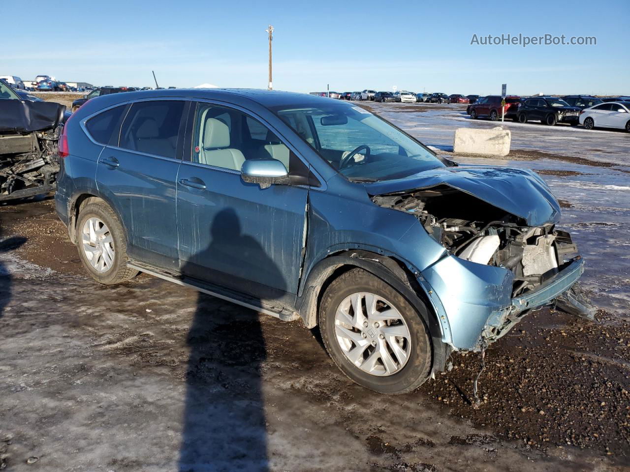 2015 Honda Cr-v Exl Blue vin: 2HKRM4H70FH121627