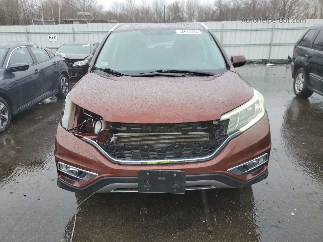 2015 Honda Cr-v Exl Brown vin: 2HKRM4H70FH606480