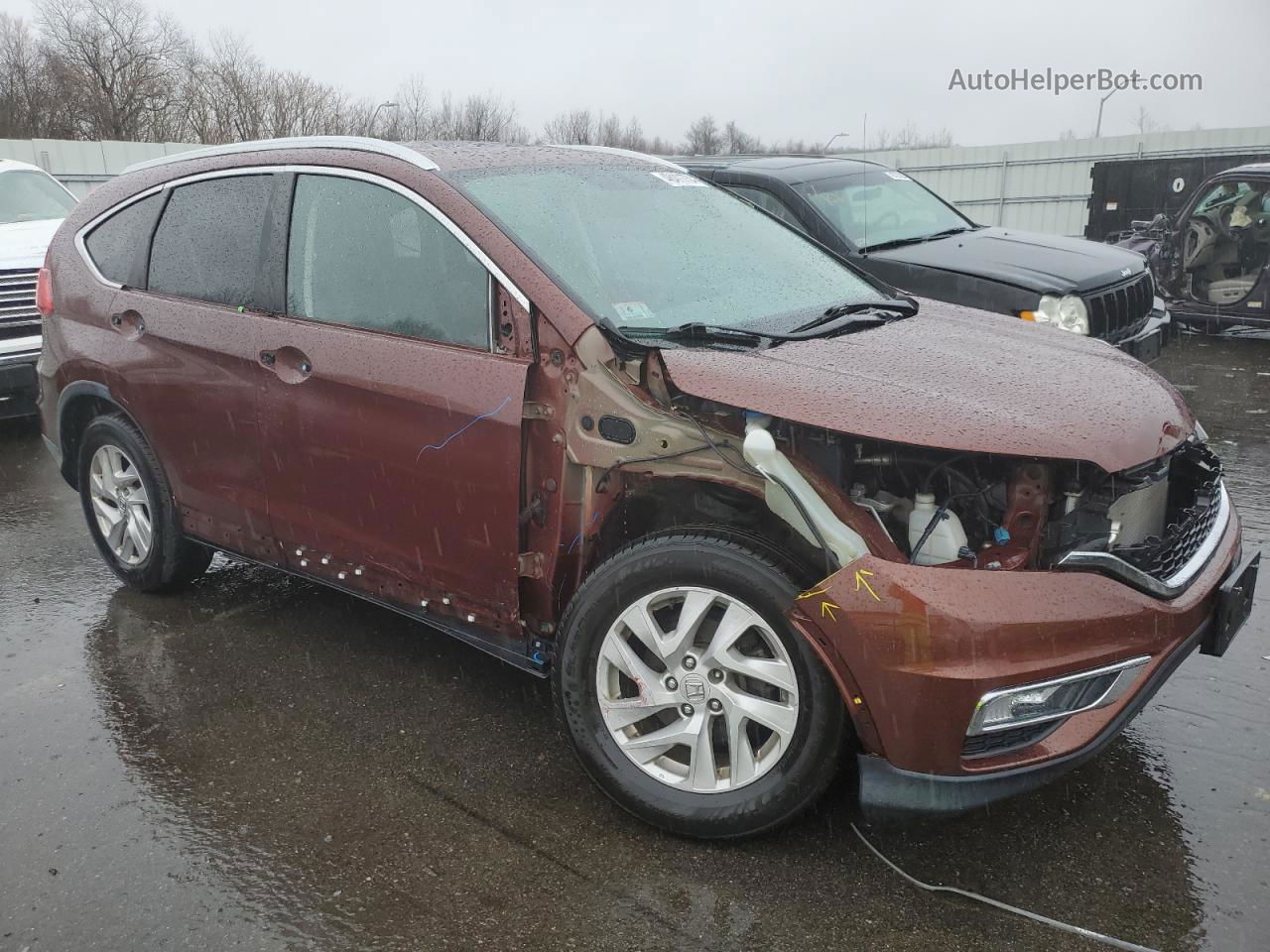 2015 Honda Cr-v Exl Brown vin: 2HKRM4H70FH606480