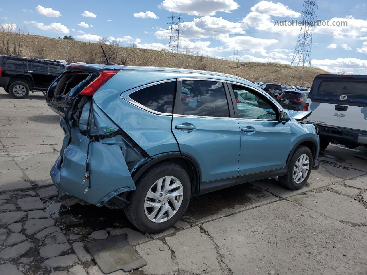 2016 Honda Cr-v Exl Teal vin: 2HKRM4H70GH690978