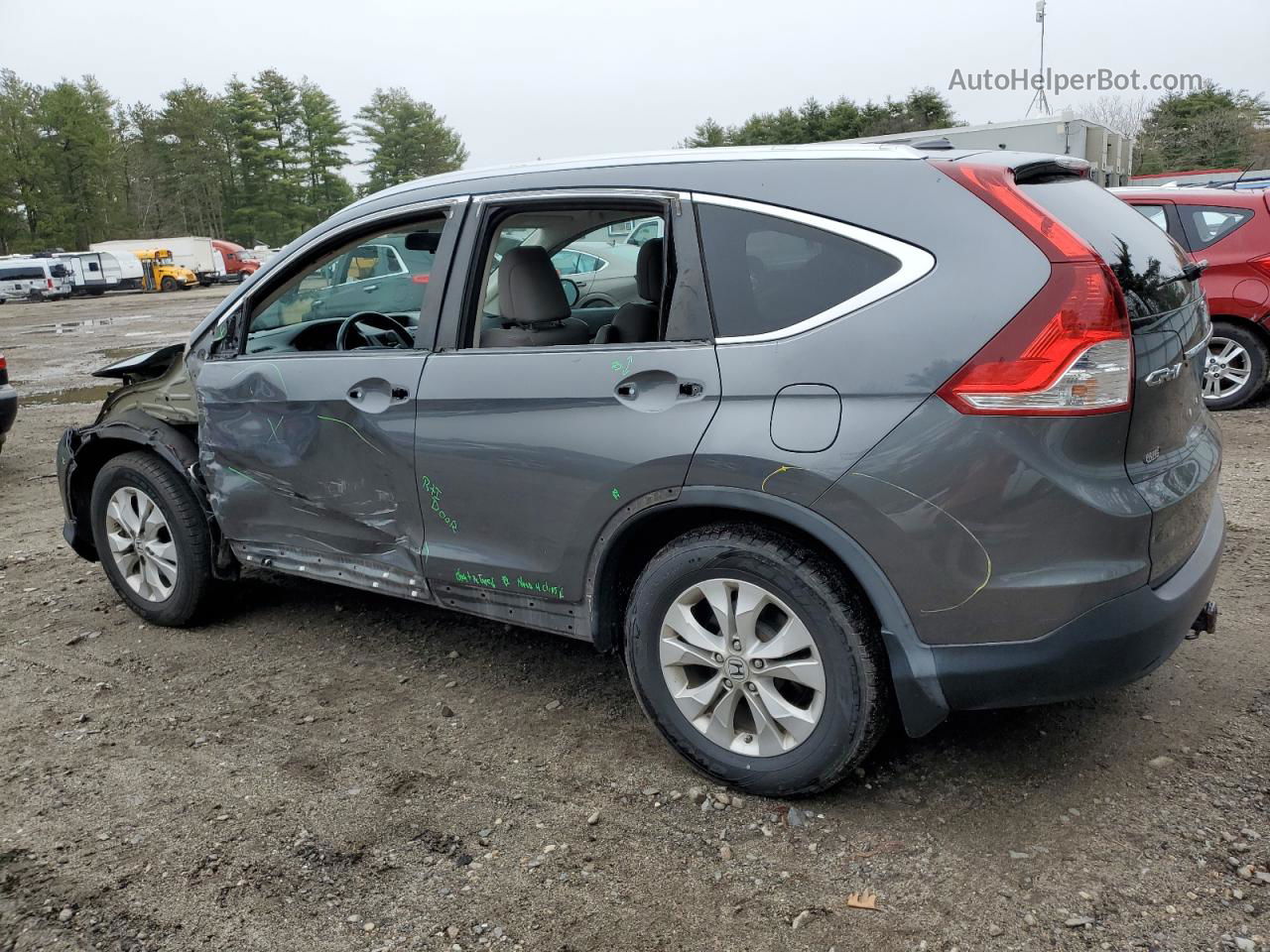 2013 Honda Cr-v Exl Gray vin: 2HKRM4H71DH655765