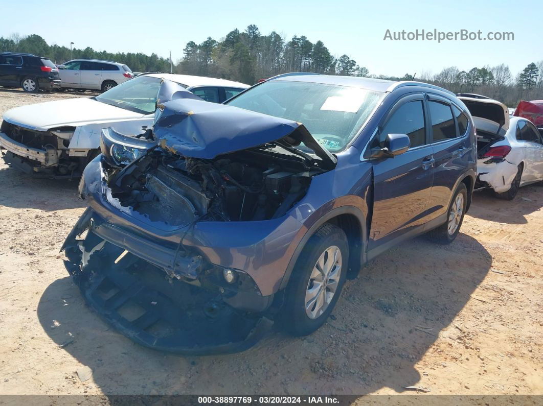 2013 Honda Cr-v Ex-l Blue vin: 2HKRM4H71DH667964