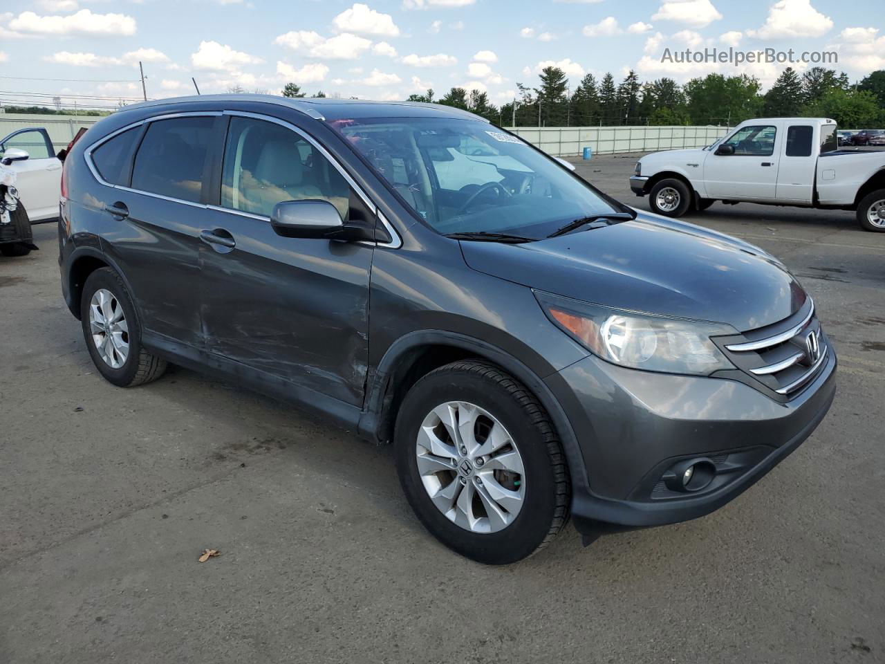 2013 Honda Cr-v Exl Gray vin: 2HKRM4H71DH673182