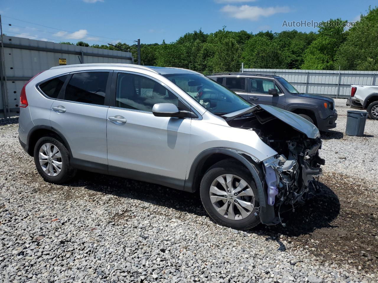 2013 Honda Cr-v Exl Silver vin: 2HKRM4H71DH686644