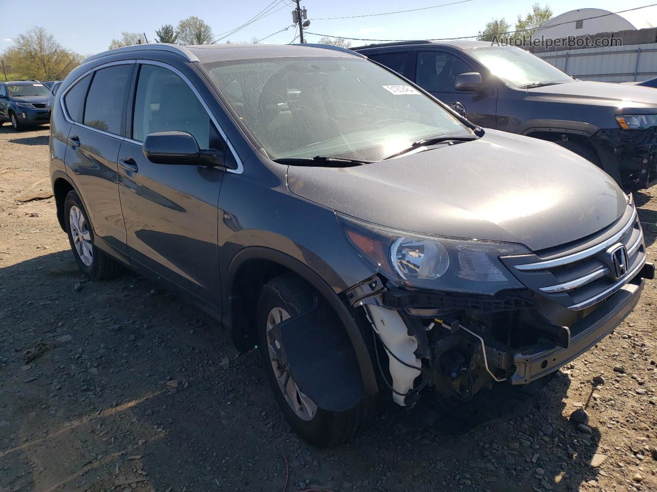 2013 Honda Cr-v Exl Gray vin: 2HKRM4H71DH690855