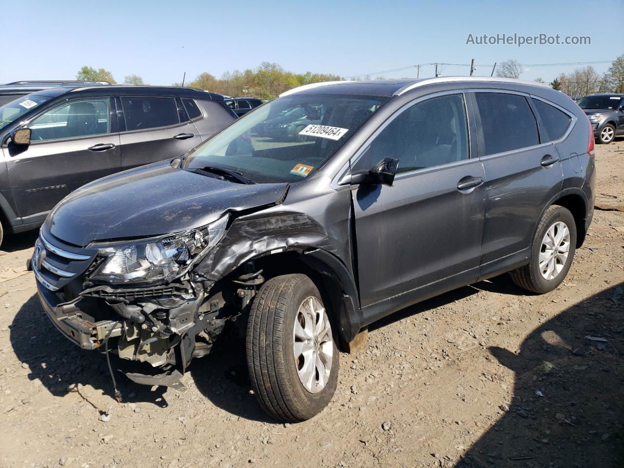 2013 Honda Cr-v Exl Gray vin: 2HKRM4H71DH690855