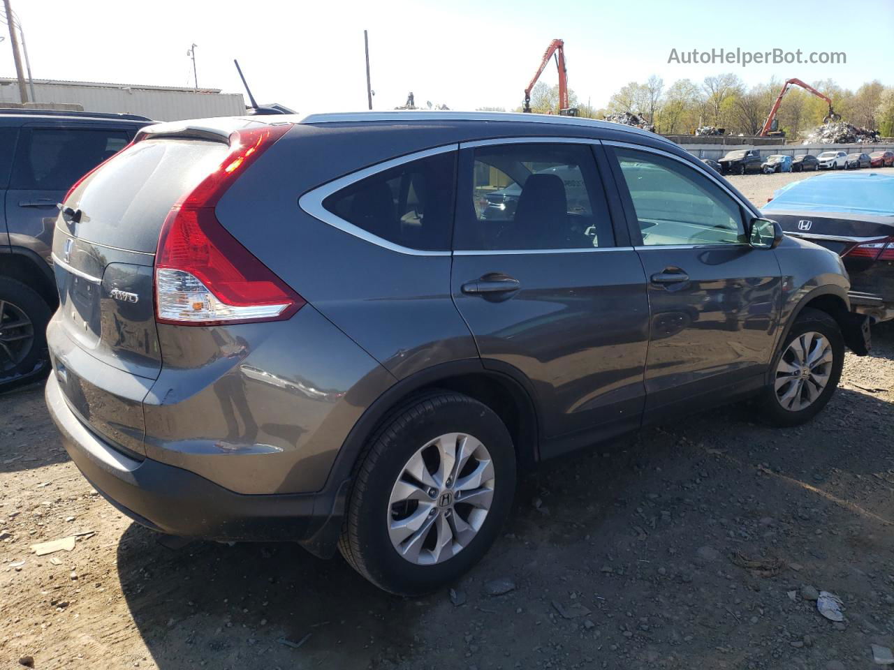 2013 Honda Cr-v Exl Gray vin: 2HKRM4H71DH690855