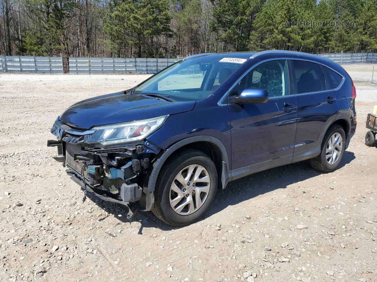 2015 Honda Cr-v Exl Blue vin: 2HKRM4H71FH628519