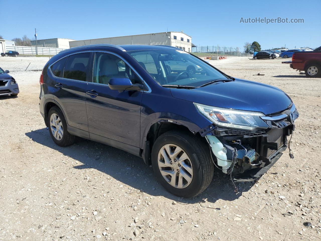 2015 Honda Cr-v Exl Blue vin: 2HKRM4H71FH628519