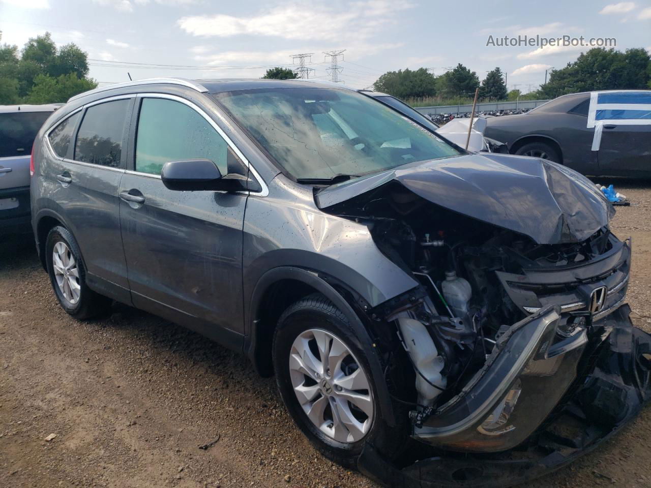 2012 Honda Cr-v Exl Gray vin: 2HKRM4H72CH607710