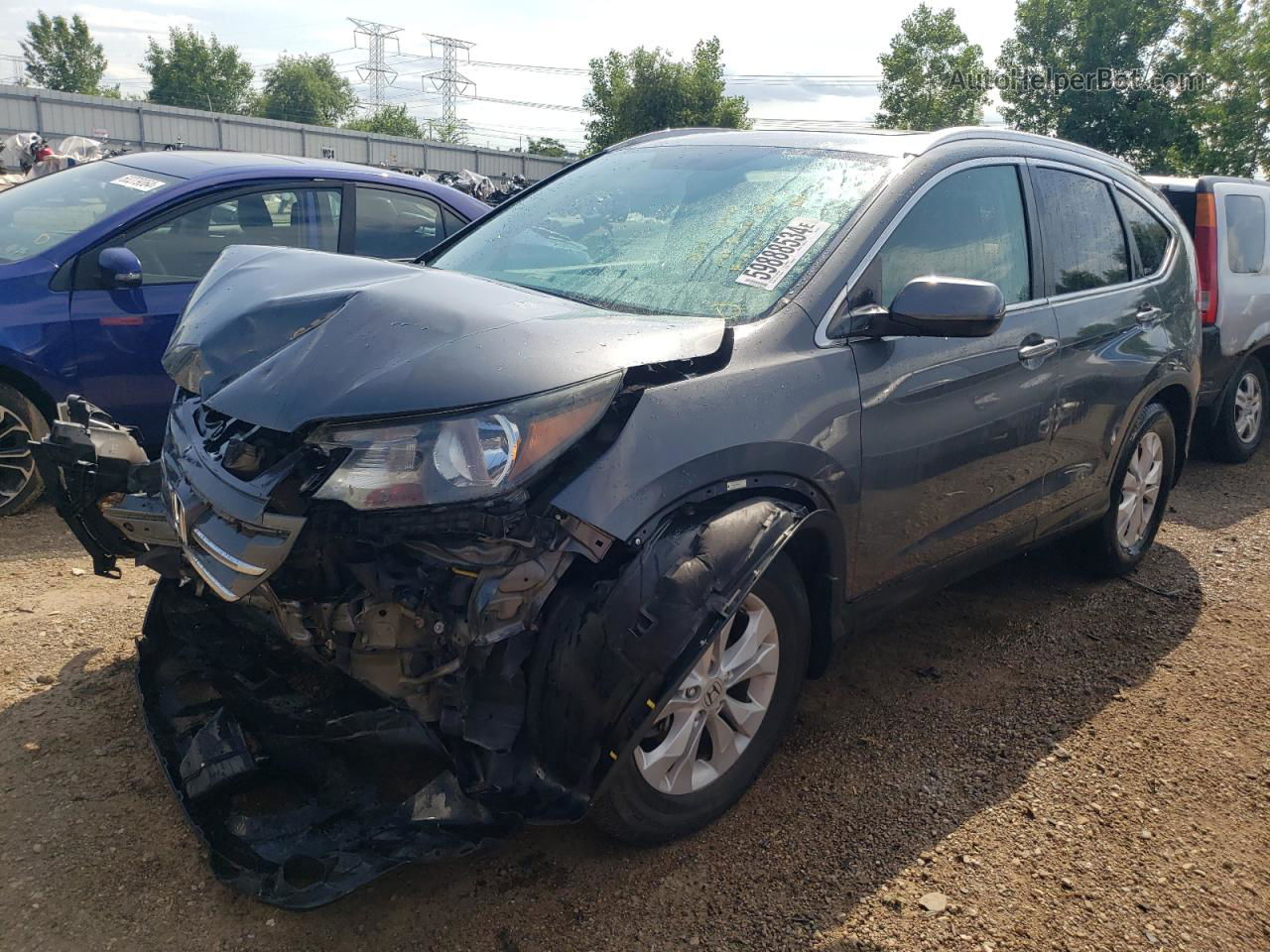 2012 Honda Cr-v Exl Gray vin: 2HKRM4H72CH607710