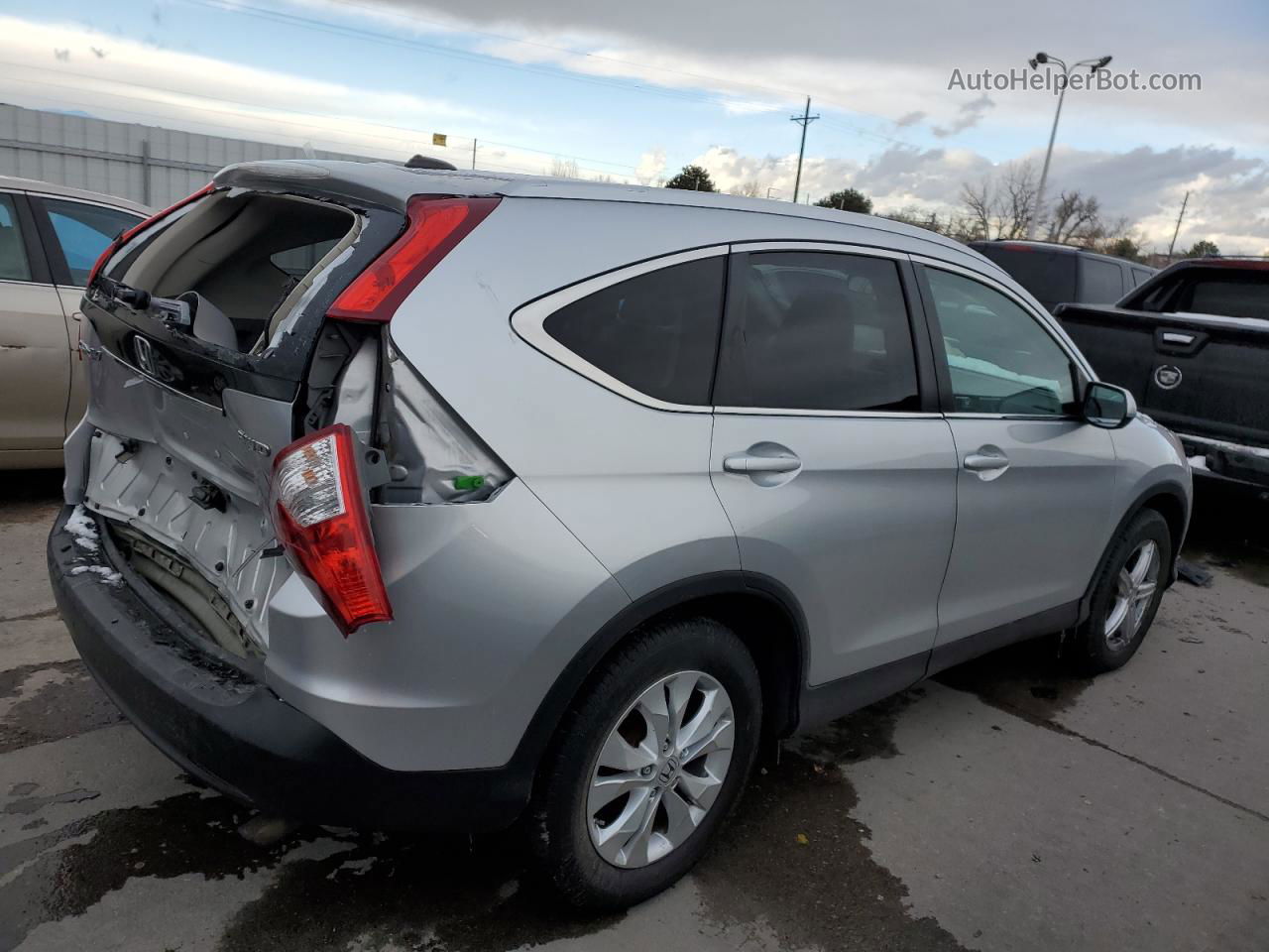 2012 Honda Cr-v Exl Silver vin: 2HKRM4H72CH616634