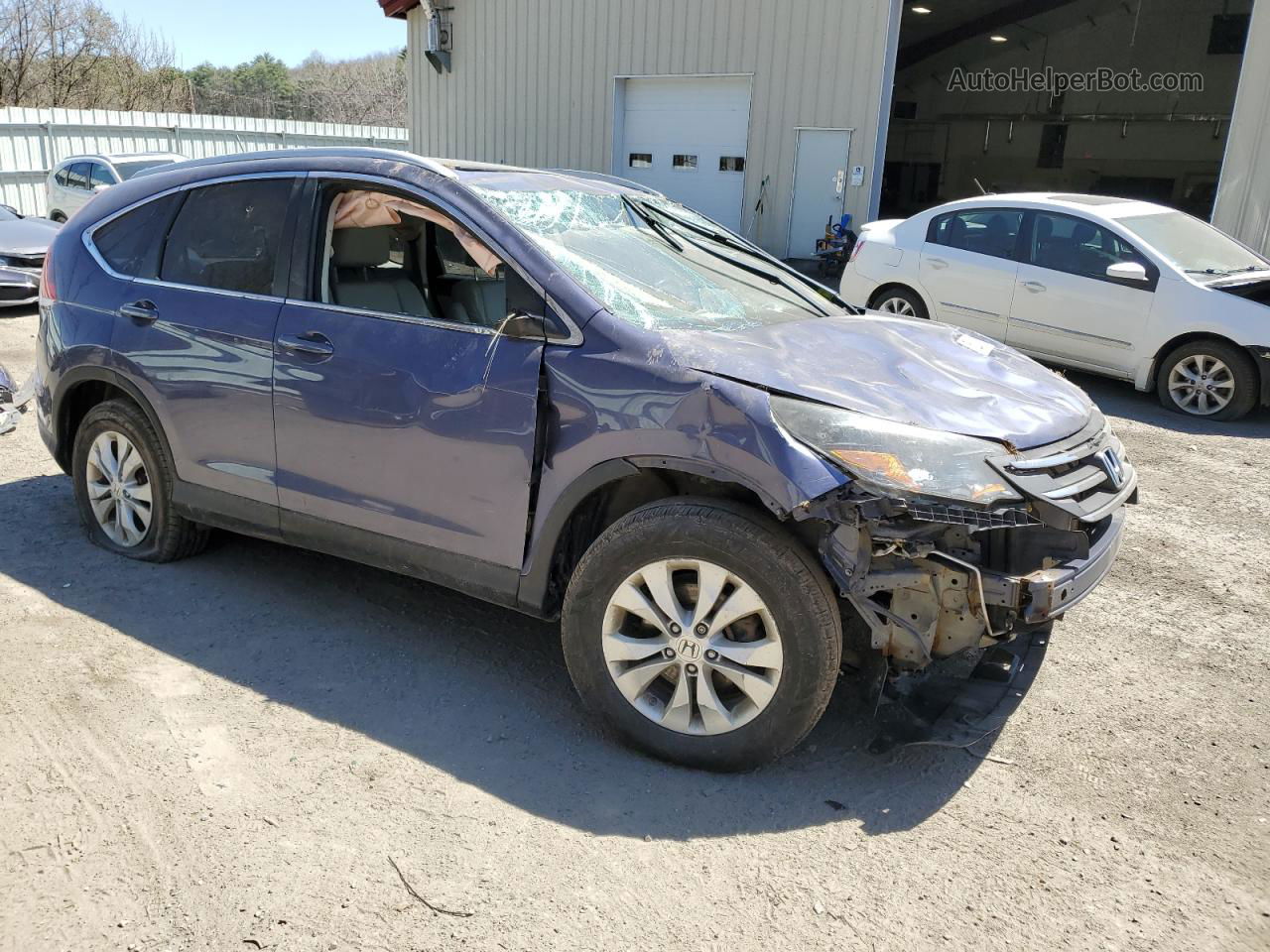 2013 Honda Cr-v Exl Blue vin: 2HKRM4H72DH636044