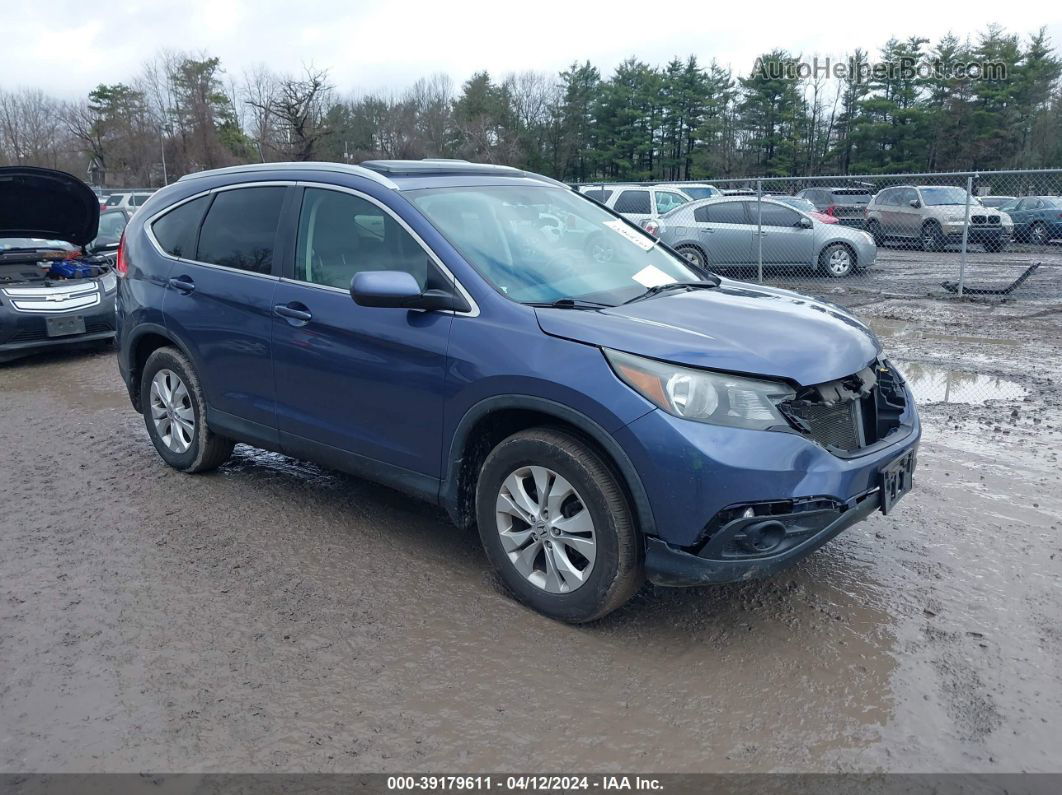 2013 Honda Cr-v Ex-l Blue vin: 2HKRM4H72DH648484