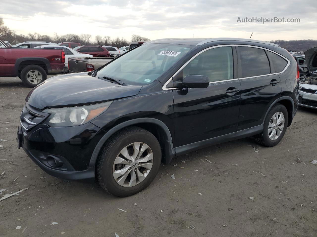 2013 Honda Cr-v Exl Black vin: 2HKRM4H72DH651143