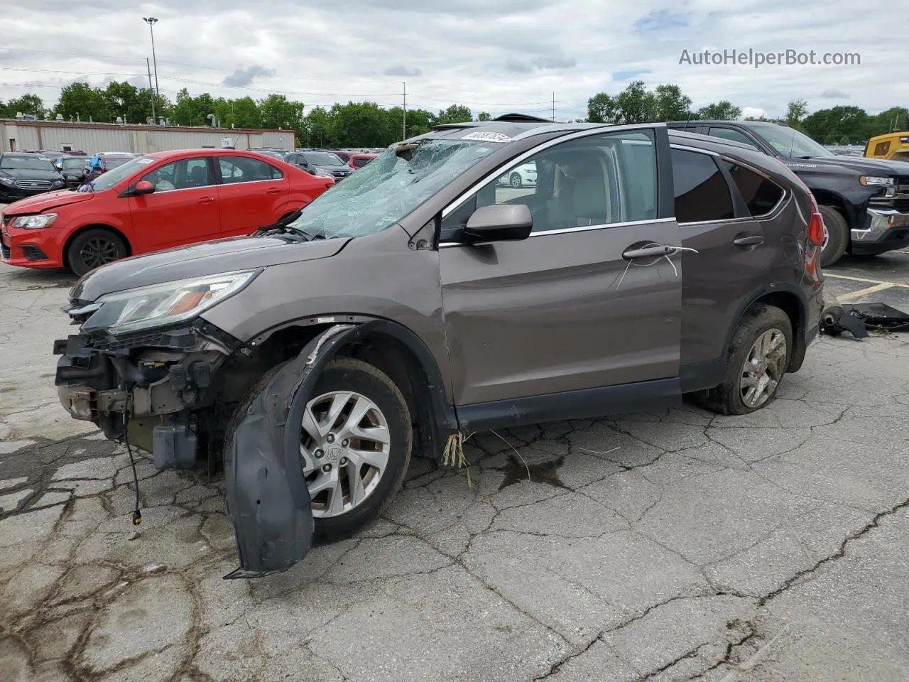 2015 Honda Cr-v Exl Tan vin: 2HKRM4H72FH603659