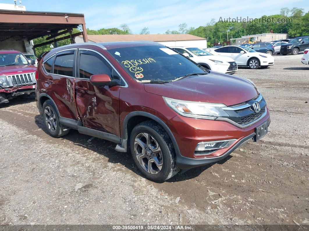 2015 Honda Cr-v Ex-l Red vin: 2HKRM4H72FH616444