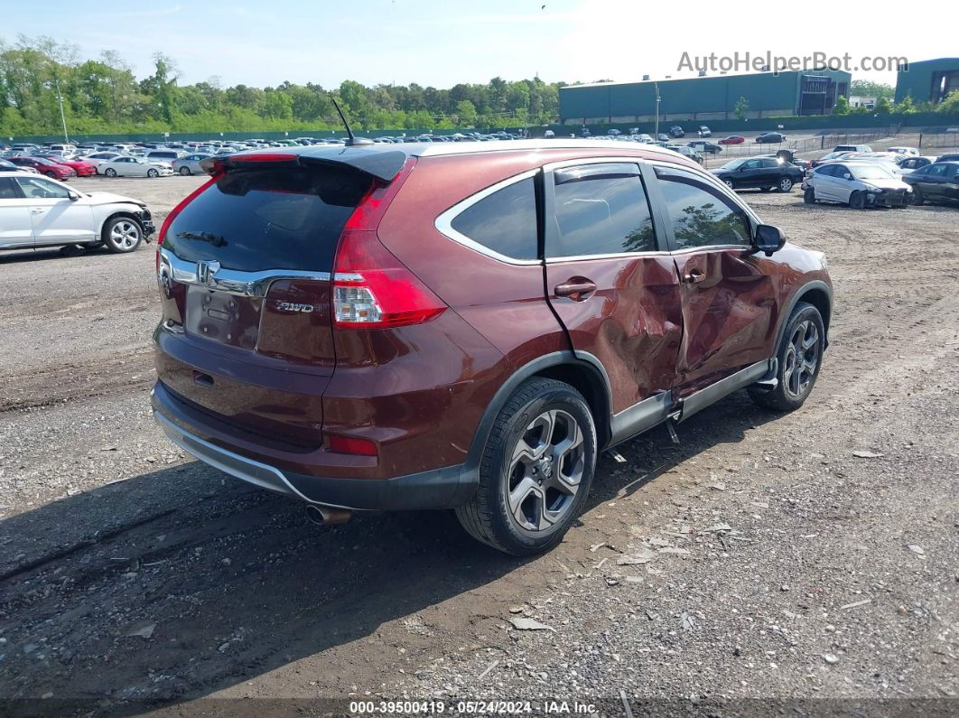 2015 Honda Cr-v Ex-l Red vin: 2HKRM4H72FH616444