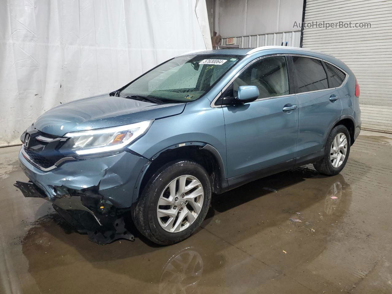 2015 Honda Cr-v Exl Turquoise vin: 2HKRM4H72FH619991