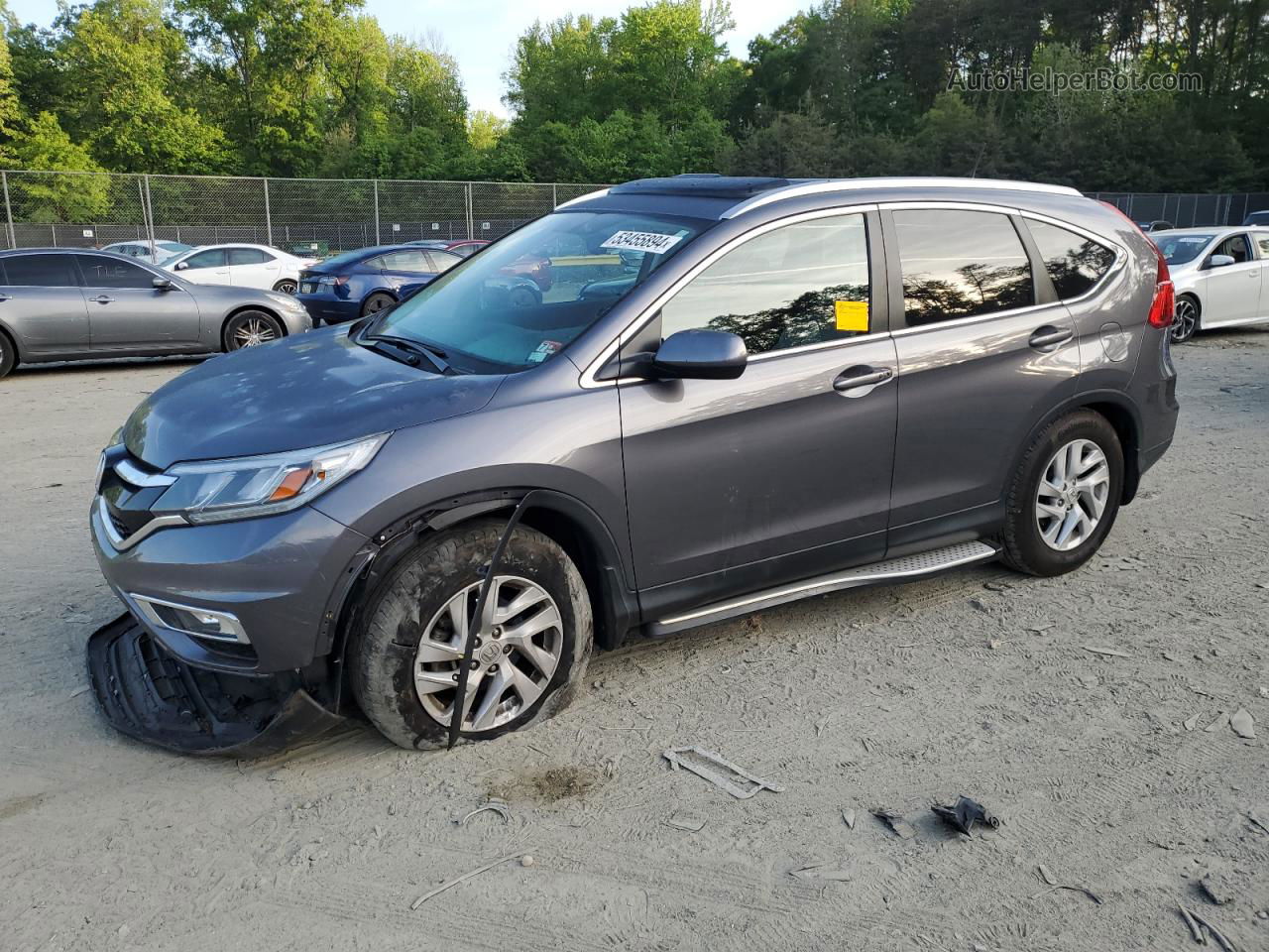 2016 Honda Cr-v Exl Gray vin: 2HKRM4H72GH657979