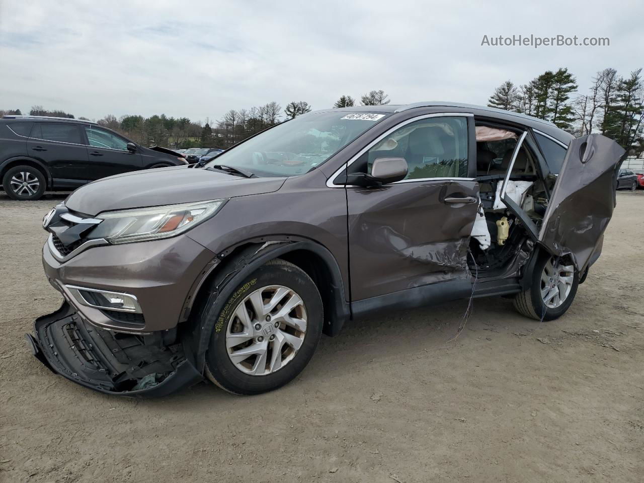 2016 Honda Cr-v Exl Brown vin: 2HKRM4H72GH663944