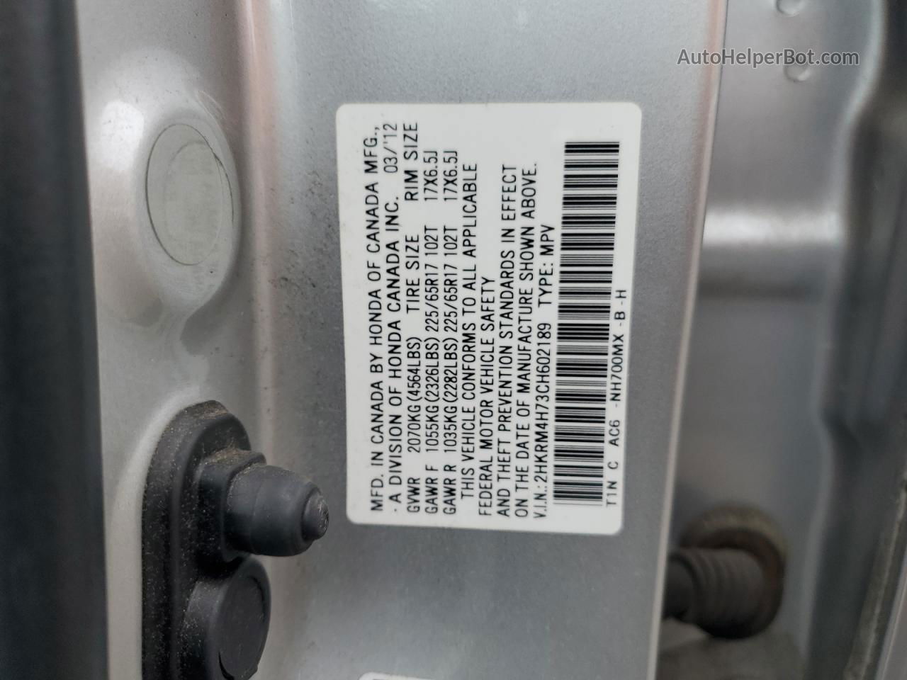 2012 Honda Cr-v Exl Silver vin: 2HKRM4H73CH602189